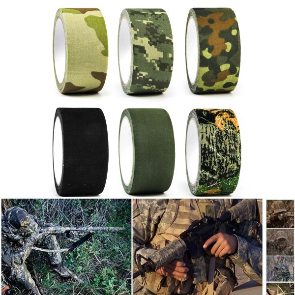 Chaussures 10m Tapis camo multifonctionnel Camouflage auto-adadhésif Camouflage Paintball Airsoft Rifle Airproofing non galet