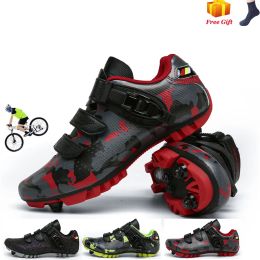 Chaussures 2020 Nouveau arrivée professionnelle Luminous Cyclingshoes Mtb Sapatilha Ciclismo Mountainbike Sneakers Men Selflocking Unisex3648
