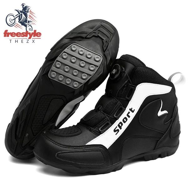 Calzado 2022 Zapatos de ciclismo de invierno MTB Botas de motocicleta Zapatos de bicicleta de carretera de goma plana Hombres Botas de moto de alta calidad Zapatillas de deporte de bicicleta de velocidad