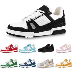 Chaussures 2023 Designer Virgil Trainer Sneakers décontractés noir blanc Panda Fashion Low Top Plateforme de chaussures en cuir en cuir