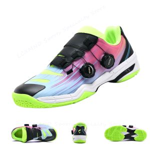 Chaussures 2023 bouton rotatif professionnel badminton tennis volley-ball flexible sport léger entraînement doux baskets de plein air chaussures de cyclisme