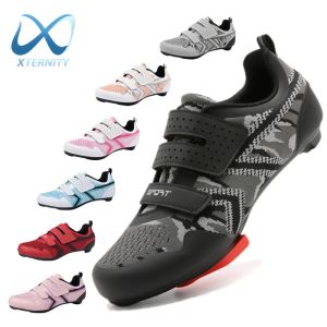 Chaussures 2024 Nouvelle arrivée vitesse chaussures de cyclisme hommes course vélo de route SPD chaussures à crampons antidérapant vtt pédale autoverrouillage vélo baskets femmes