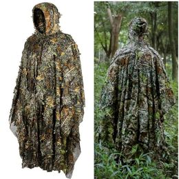 Chaussures 3d Maple Leaf Bionic Camouflage ghillie Suit Woodland Poncho Cloak Tactical Military Outdoor Hunting Shooting Tiring Combat Vêtements