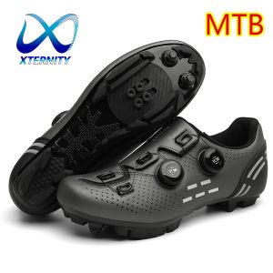 Chaussures à cyclisme chaussures mtb hommes vitesse de route chaussures de vélo de routes calems de montagne sneakers cyclistes plats de race de course de saleté sneaker