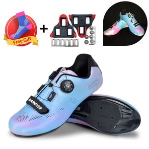 Chaussures de chaussures darevie routes chaussures de cyclisme perle caméléon coloré chaussures cyclistes légères chaussures de cyclisme réfléchissantes