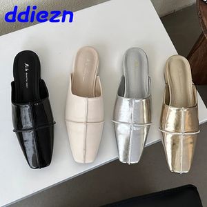 Footwear Fashion 209 Beach Female Mules Ladies Flats avec chaussures Sandals Slippers Slides Shose for Women Summer 2 12 1