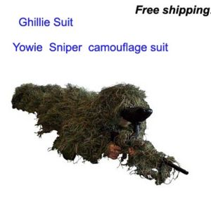 Schoenenbos camouflage ghillie pak gras type jachtkleding yowie sluipschutter 3d bionisch kledingpak toevoegen pak groot formaat voor lange mensen