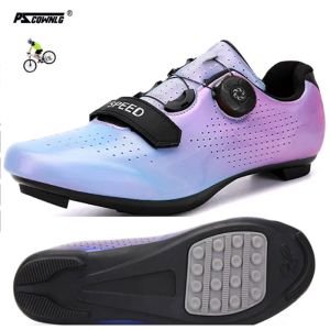 Chaussures Hommes Chaussures de Cyclisme Pédale Plate VTT Chaussures Antidérapant En Caoutchouc Vitesse Vélo De Route Baskets Femmes Course Sans Crampons Chaussures De Vélo De Montagne