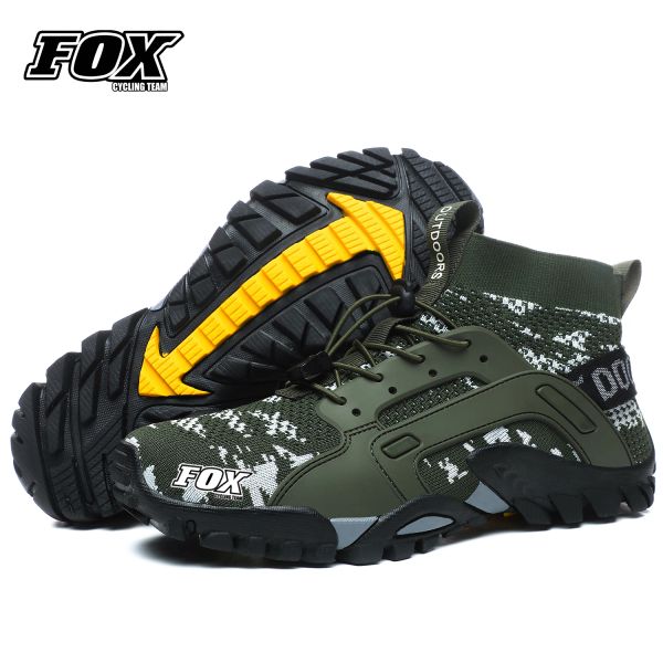 Foot-Wear Men Mountain Bike Sneakers Fox Cycling Team Breshable Road Bicycle Chaussures Ronslip Racing Riding Footwear Spatilha Ciclismo Mtb