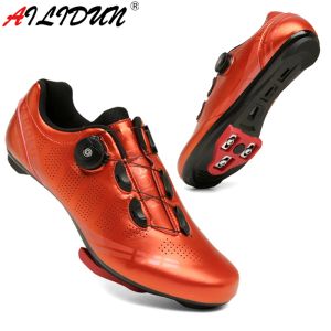 Foot-Wear Men Road Bike Racing Chaussures Sports Route Cleats SPD Speed Flat Sneakers Selflocking non glissière VTT BIKING CYCLING chaussures
