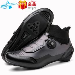 Chaussures de chaussures pour vélo de route SPD pour hommes crampons de carbone haut de gamme