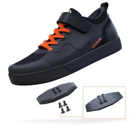 Footwear Mens Mountain Bike Mtb DH Enduro Biking SPD Cycling chaussures, cabriolet en pédale plate, bonne adhérence, confort, fort, durable