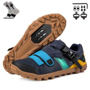 Chaussures pour hommes chaussures Mtb Chaussures de cyclisme non respirées avec des crampons SPD Set Mountain Gravel Road Cycle Sneakers pour mâle 3950 TB169