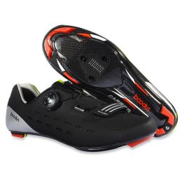 Calzado Nuevo Boodun Ultraligero Fibra de Carbono Profesional Ciclismo de Carretera Zapatos con Bloqueo Profesional Competición Grado Transpirable Zapatos Antideslizantes