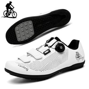 Chaussures nouvelles baskets à vélo non bloquées Chaussures de cyclisme de route Homme Breffe-Men Professionnel extérieur sport de vélo de vélo de sport