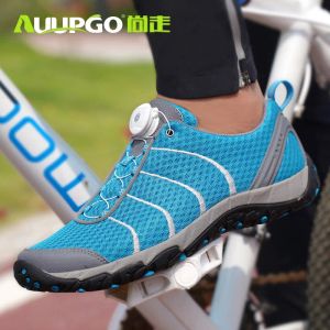 Chaussures d'origine AUUPGO NOUVEAUX CLACLES NON LOCKAGE CHABORS DE ROAD CHABE MTB FEMMES EXTÉRIE LOORS CYCLING ULTRALIGHT