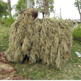 Footography Photography Westing Herbe Vêtements de chasse Hasse Ghillie Ghillie Vêtements Camouflage chasseur extérieur Jungle de chasse Poncho
