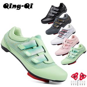 Chaussures QQ22021 Chaussures de vélo de route unisexes Chaussures de cyclisme Houstable Selflocking Racing Speed Road Bicycle Sneakers pour femmes2023