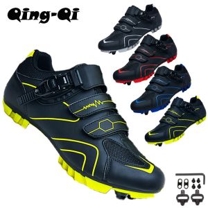 Chaussures QQ568 Chaussures Classic Mens MTB avec crampons SPD Chaussures cyclables Sapatilha Ciclismo Mtb Racing Speed Road Bike Sneakers For Men 3946