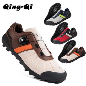 Chaussures QQTB186 Chaussures MTB pour hommes avec taquets SPD chaussures de cyclisme respirant non galets