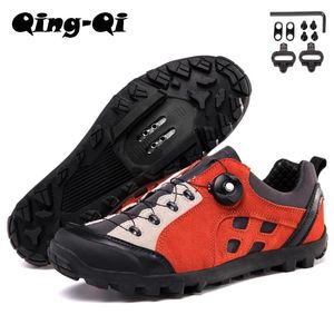 Chaussures QQTB1991 Chaussures pour hommes MTB chaussures de cyclisme respirant avec taquet SPD portable MTB Gravel Road BikesNeakers Tenis masculino 3950