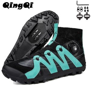 Chaussures QQTB80 Chaussures cyclables Bottes respirantes pour hommes chaussures Mtb Chaussures de randonnée portables Gravel Road Bicycle Ourdoor Sneakers Size3950