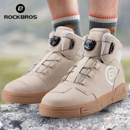 Chaussures rockbros cyclistes sneaker pour hommes sports décontractés chaussures antislip racing chaussures de sport bottes plates pour moto randonnée en plein air