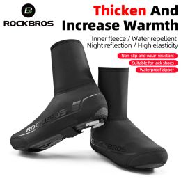 Calzado Rockbros Invierno impermeabilizan la cubierta de ciclismo de ciclismo reflectante de la zapatilla de zapatos de bicicleta de deporte reflectante de la zapatilla sobre las cubiertas de la bota de la bota