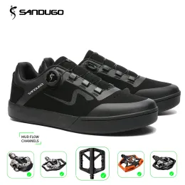 Chaussures Sandugo Mountain Bike Enduro D / H Les chaussures conviennent à toutes les chaussures de vélo SPD et pédales plates. Tissu de qualité élevée.