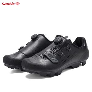 Chaussures Santic 2023 Nouvelles chaussures de cyclisme MTB Bike Chaussures Pu Upper Nylon Sole Bicycle de vélo pour hommes et femmes