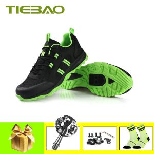 Chaussures Tiebao loisirs chaussures de cyclisme pour hommes Sapatilha Ciclismo vtt baskets plates autobloquantes respirant pédales vélo chaussures d'équitation