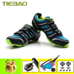 Chaussures tiebao hommes de vélo de vélo sapatilha ciclismo mtb spd pédales respirant auto-bloquant des baskets de vélo de montagne Sperstar to chaussures