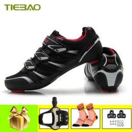 Schoenen Tiebao Outdoor Cycling Shoes Men Women Road Bicycle Shoes Pedalen SPDSL Zelfvergrendelde ademende Road Cycling Bike Shoes Sneakers