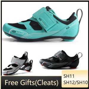 Chaussures Tiebao Road Cycling Chaussures Sapatilha Ciclismo triathlon Men Femmes Spdsl Pédales auto-bloquant le vélo de route respirant baskets