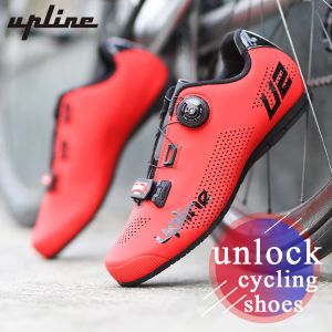 Calzado Línea ascendente MTB/Road Shoes Mountain Bike Nonlock Road Bike Cycling Shoes Men Mujeres Ultralight Good Buffer Efecto sin alivio Nonslip