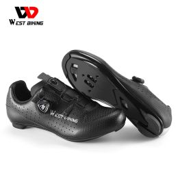 Chaussures West Biking Cycling Lock Shoes Outdoor Sports Mtb Bike Nylon Sole Sneakers Lightweight Profester confortable Bicycle