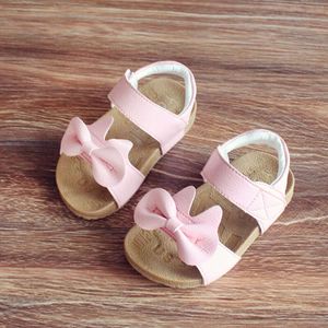 pendant 1 à 3 ans en cuir authentique 2023 Sandales pour bébés étés Bow Princess chaussures résistantes au glissement L2405