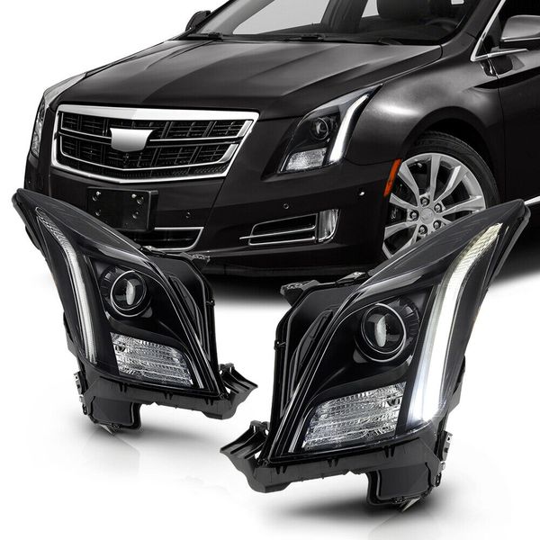 Pour 13-17 Cadillac XTS noir LED Tube néon Halo DRL D3S projecteur lampe de phare