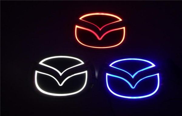 Para 2 3 6 8 CX7 nuevo 5D Auto insignia estándar logotipo lámpara especial modificado logotipo del coche luz LED 10 cm 8 cm 12 0 cm 9 55c248075904