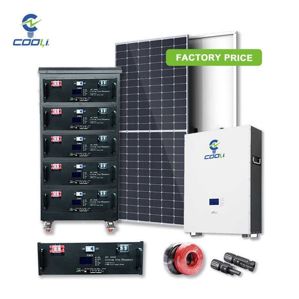 Para energía de carga doméstica de 3kw, 4kw, 5kw, completa fuera de la red, sistema de energía solar para el hogar de 10KWH