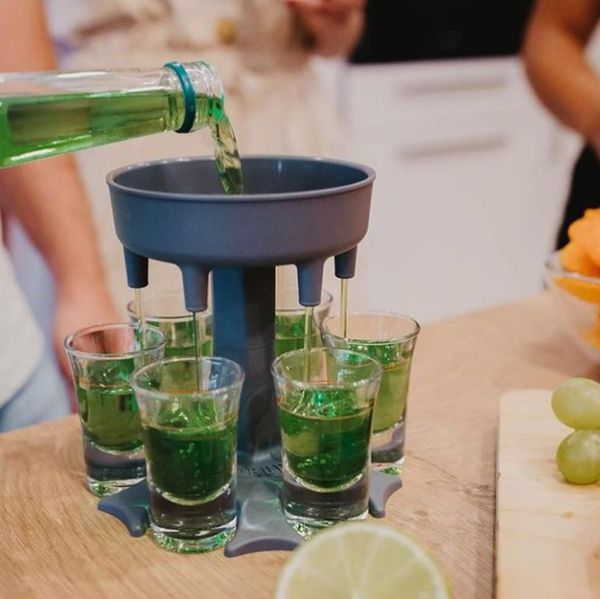Pour 6 porte-verre Caddy liqueur fête boisson boire porte-vin outil distributeur jeux Bar Cocktail remplissage rapide mariage