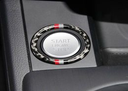 Para A4 2017-2018 CAR MOTOR Start Stop Pegaders de llave de encendido Atendas de fibra de carbono Accesorios de ajuste Circle8540095