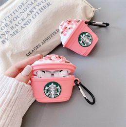 Voor AirPod 3 Case Cover for Air Pods Pro Luxe Silicone Cute 3D Coffee Cherry Ice Cream oortelefoonkoffer voor AirPods Cover Ins3245809