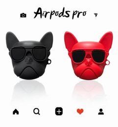 Voor airpods case airpods pro luxe Leuke ins 3D bulldog hond siliconen case voor Airpods 1 2 Bluetooth Oortelefoon Accessoires cover Bag8810894