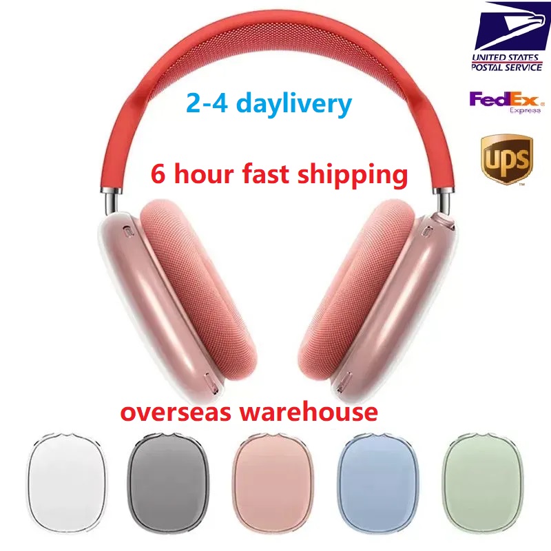 For Airpods Max bluetooth earbuds Headphone Accessories Transparent TPU Solid Silicone Waterproof Protective case AirPod Maxs Headphones Headset cover Case