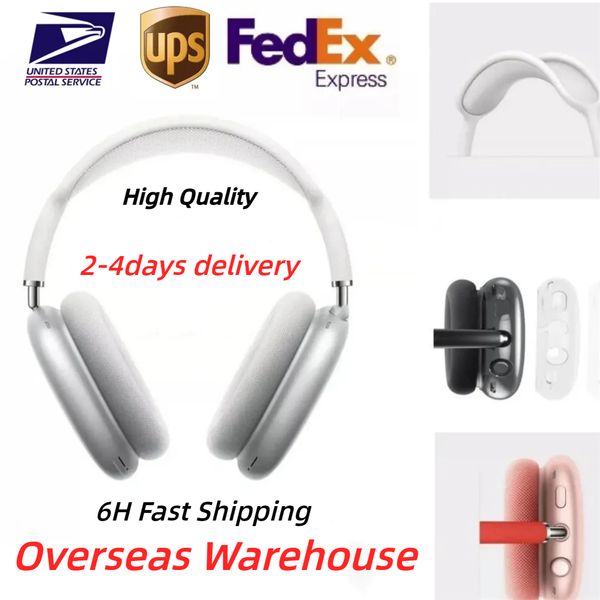 Para AirPods Max Bluetooth Accesorios de auriculares auriculares Transparentes TPU Solid Silicone Impermeable Case de protección AirPod Maxs Auriculares Cubierta de auriculares