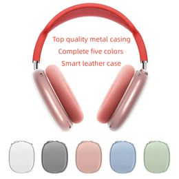 Pour AirPods Max Bluetooth casque accessoires airpod sans fil écouteur max casque Silicone Anti-chute étui de protection ANC boîtier en métal de qualité supérieure