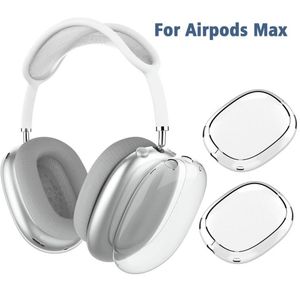 Pour Airpods Max CASES Métal ANC Écouteurs Accessoires Transparent TPU Solide Silicone Étui de protection étanche AirPod Maxs Casque Housse de protection pour casque