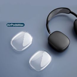 Para Airpods Max Diadema Auriculares Max Accesorios para auriculares Transparente TPU Silicona sólida Funda protectora impermeable AirPod Max Auriculares Funda para auriculares