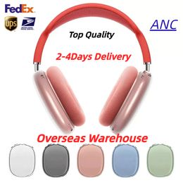 USA Stock pour AirPods Max Bluetooth Earbuds ANC Accessoires Headphone Transparent TPU Silicone Silicone Protective Protective Case Airpod Maxs Cover Cover Couverture